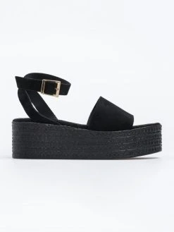 The Fashion Project Flatforms δερμάτινα με μπαρέτα - Μαύρο -Κατάστημα TheFashionProject pedila platformes apo kastori derma 91920 mozh