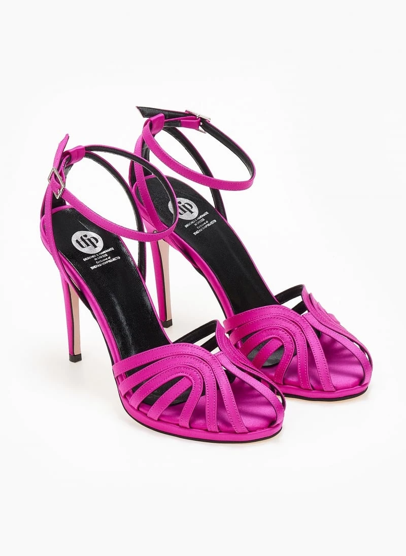 Πέδιλα με μπαρέτα υφασμάτινα ρετρό Tfp - Magenta 7 Πέδιλα με μπαρέτα υφασμάτινα ρετρό Tfp - Magenta - Image 5