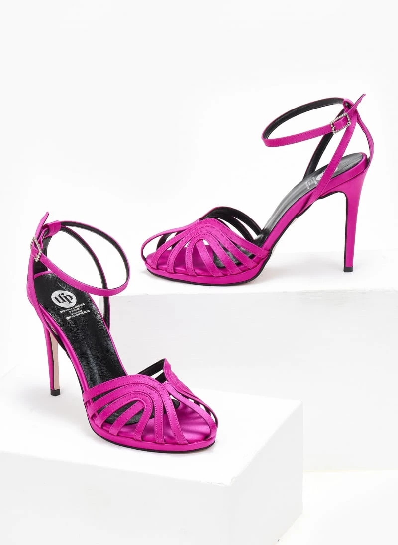 Πέδιλα με μπαρέτα υφασμάτινα ρετρό Tfp - Magenta 5 Πέδιλα με μπαρέτα υφασμάτινα ρετρό Tfp - Magenta - Image 3