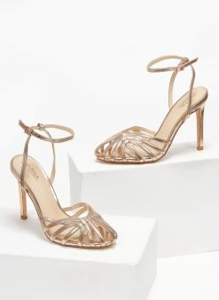 The Fashion Project Πέδιλα με μπαρέτα σε μεταλλικές αποχρώσεις - Χαλκός -Κατάστημα TheFashionProject pedila retro se metallikes apoxrwseis 110715 yprn