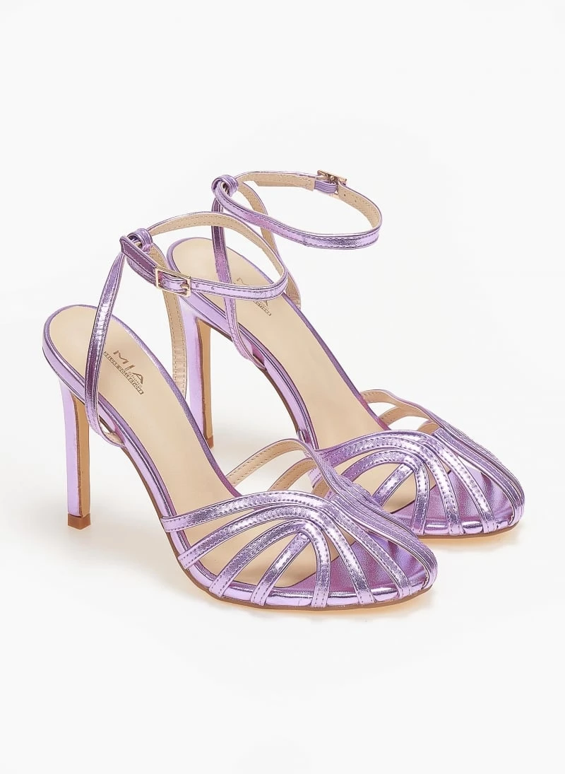 The Fashion Project Πέδιλα με μπαρέτα σε μεταλλικές αποχρώσεις - Μωβ 6 The Fashion Project Πέδιλα με μπαρέτα σε μεταλλικές αποχρώσεις - Μωβ - Image 4