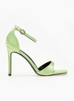 The Fashion Project Πέδιλα με μπαρέτα υφασμάτινα - Πράσινο -Κατάστημα TheFashionProject pedila saten me mpareta 103897 u9lp