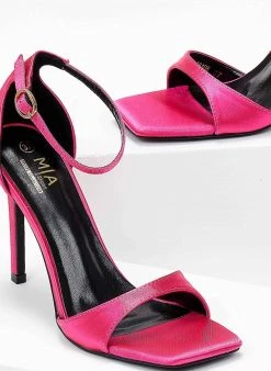 The Fashion Project Πέδιλα με μπαρέτα υφασμάτινα - Φούξια -Κατάστημα TheFashionProject pedila saten me mpareta 103898 tgke