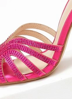 The Fashion Project Πέδιλα με μπαρέτα υφασμάτινα - Φούξια -Κατάστημα TheFashionProject pedila saten me mpareta 110603 7mbh