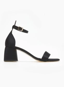 Πέδιλα με μπαρέτα σατέν Tfp - Μαύρο