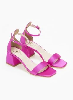 Πέδιλα με μπαρέτα σατέν Tfp - Φούξια -Κατάστημα TheFashionProject pedila saten me mpareta tfp 110894 c3kk