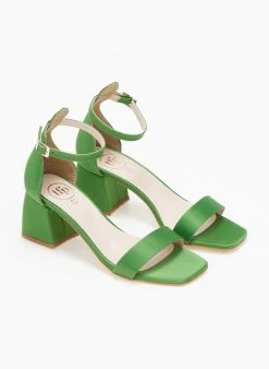 Πέδιλα με μπαρέτα σατέν Tfp - Πράσινο -Κατάστημα TheFashionProject pedila saten me mpareta tfp 111148 mz5w