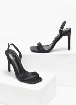 The Fashion Project Πέδιλα με στρας σατέν - Μαύρο 7 The Fashion Project Πέδιλα με στρας σατέν - Μαύρο -Κατάστημα TheFashionProject pedila saten me strass 110831 d1dx