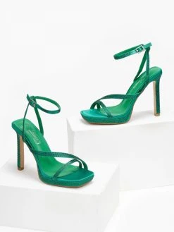 The Fashion Project Πέδιλα με στρας σατέν - Πράσινο 8 The Fashion Project Πέδιλα με στρας σατέν - Πράσινο -Κατάστημα TheFashionProject pedila saten me strass 110867 fob9