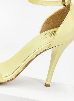 Πέδιλα με μπαρέτα υφασμάτινα Tfp - Κίτρινο -Κατάστημα TheFashionProject pedila saten tfp me mpareta 100448 iumd