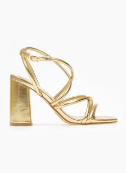The Fashion Project Πέδιλα σε μεταλλικά χρώματα - Χρυσό -Κατάστημα TheFashionProject pedila se metallika xrwmata 110595 nr5b