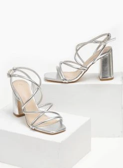 The Fashion Project Πέδιλα σε μεταλλικά χρώματα - Ασημί -Κατάστημα TheFashionProject pedila se metallika xrwmata 110596 ddtr