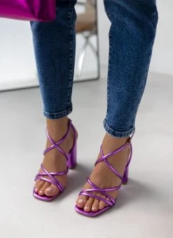 The Fashion Project Πέδιλα σε μεταλλικά χρώματα - Μωβ ανοιχτό -Κατάστημα TheFashionProject pedila se metallika xrwmata 110598 bi9h