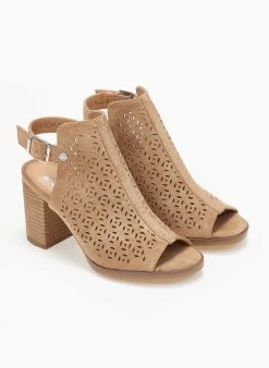 Xti Footwear Πέδιλα Suede με διάτρητο σχέδιο Xti 141391 - Τάουπε -Κατάστημα TheFashionProject pedila suede me diatrito sxedio xti 141391 110934 gxd1