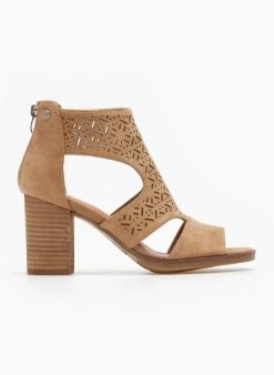 Xti Footwear Πέδιλα Suede με φερμουάρ Xti141392 - Τάουπε