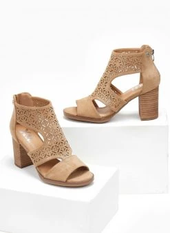 Xti Footwear Πέδιλα Suede με φερμουάρ Xti141392 - Τάουπε -Κατάστημα TheFashionProject pedila suede me fermouar xti141392 110938 hkpn