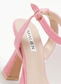 The Fashion Project Πέδιλα με φιάπα Suede και μπαρέτα - Ροζ -Κατάστημα TheFashionProject pedila suede me idiaiteri fiapa 105226 afmm