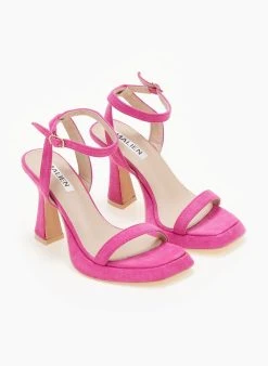 The Fashion Project Πέδιλα με φιάπα Suede και μπαρέτα - Φούξια -Κατάστημα TheFashionProject pedila suede me idiaiteri fiapa 105228 ak1w