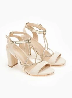 The Fashion Project Πέδιλα Suede με λεπτά λουράκια - Μπεζ -Κατάστημα TheFashionProject pedila suede me lepta lourakia 111658 aslx