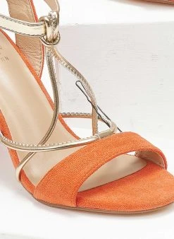 The Fashion Project Πέδιλα Suede με λεπτά λουράκια - Πορτοκαλί -Κατάστημα TheFashionProject pedila suede me lepta lourakia 111660 7ld8