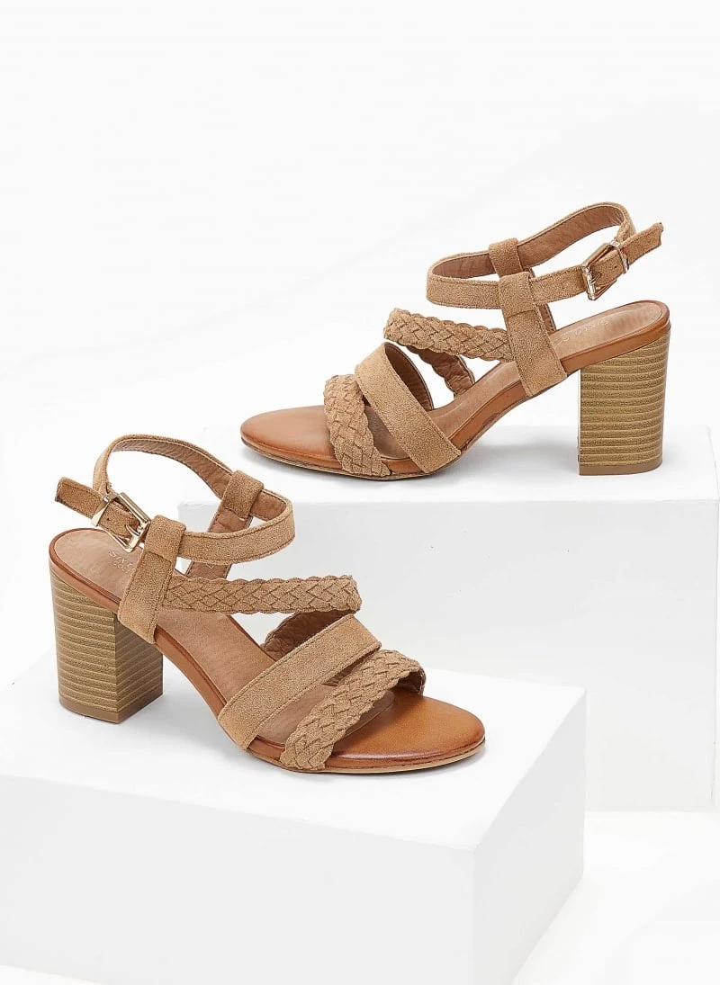 The Fashion Project Πέδιλα με μπαρέτα Suede - Κάμελ 5 The Fashion Project Πέδιλα με μπαρέτα Suede - Κάμελ - Image 3