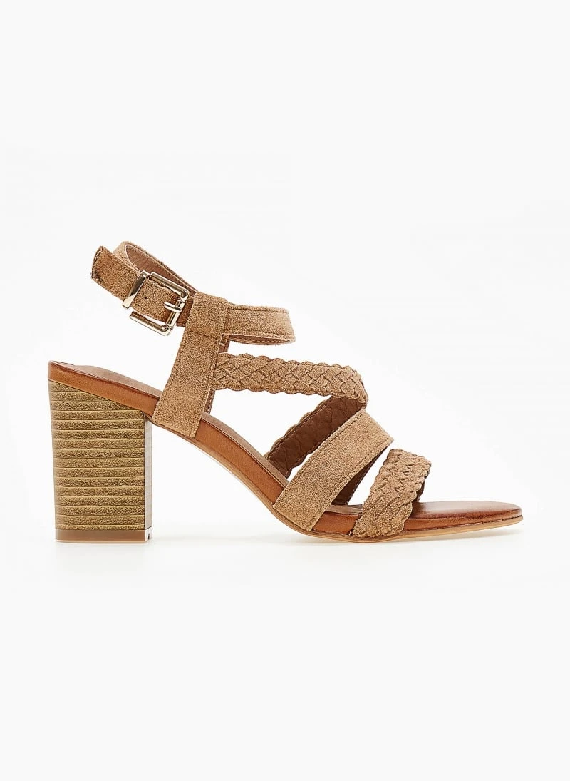 The Fashion Project Πέδιλα με μπαρέτα Suede - Κάμελ 3 The Fashion Project Πέδιλα με μπαρέτα Suede - Κάμελ