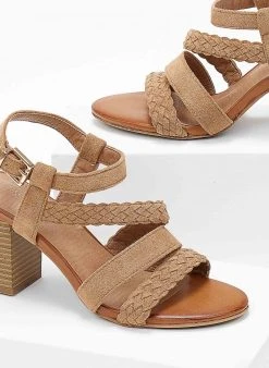 The Fashion Project Πέδιλα με μπαρέτα Suede - Κάμελ 7 The Fashion Project Πέδιλα με μπαρέτα Suede - Κάμελ -Κατάστημα TheFashionProject pedila suede me plekto sxedio 103980 ntcv