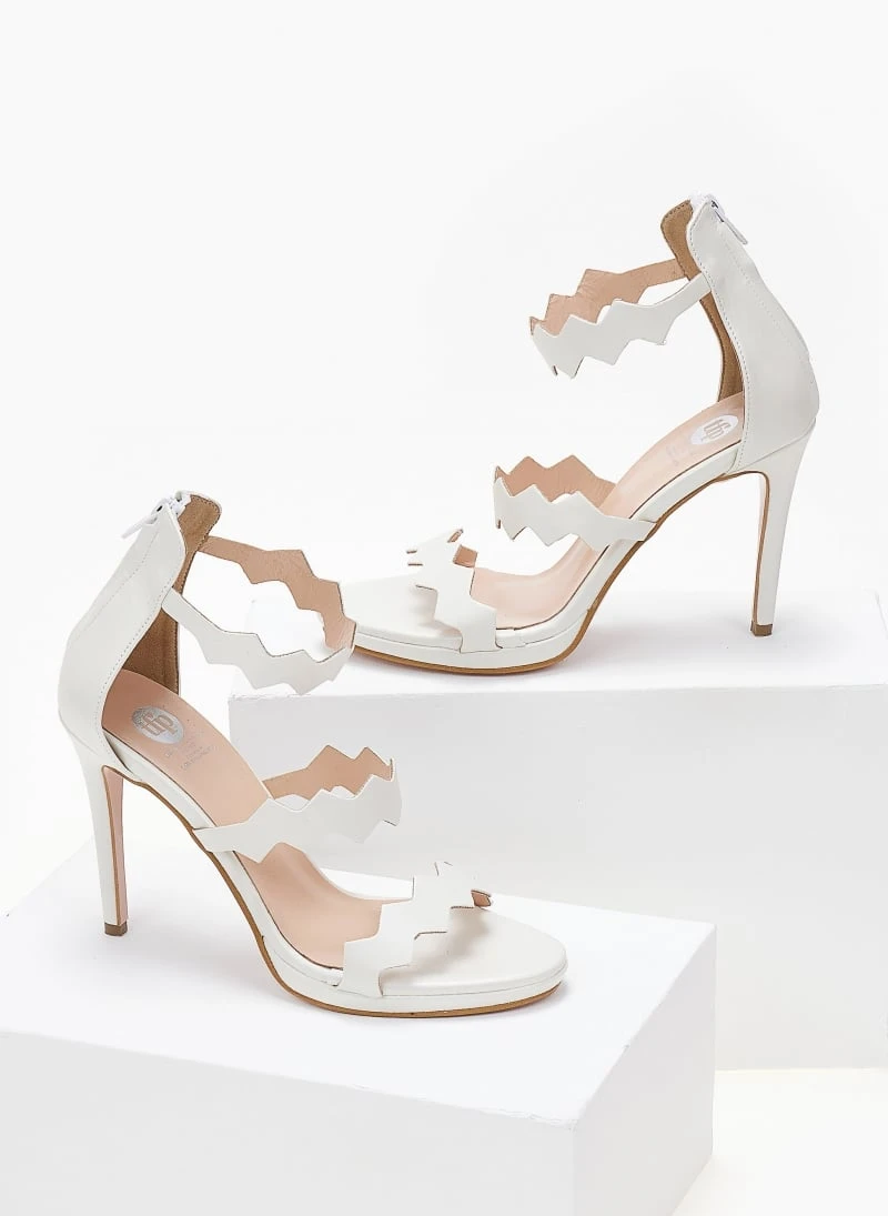 Πέδιλα με φιάπα και φερμουάρ Tfp - Λευκό 7 Πέδιλα με φιάπα και φερμουάρ Tfp - Λευκό - Image 5