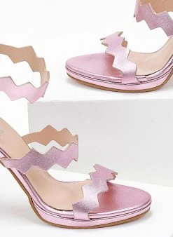 Πέδιλα με φιάπα και φερμουάρ Tfp - Ροζ -Κατάστημα TheFashionProject pedila tfp me fermouar sto pisw meros 104271 6eb6