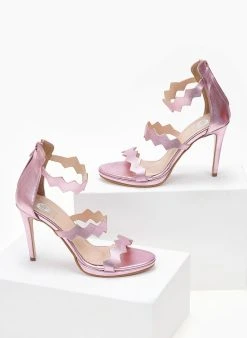 Πέδιλα με φιάπα και φερμουάρ Tfp - Ροζ -Κατάστημα TheFashionProject pedila tfp me fermouar sto pisw meros 104271 w3ly