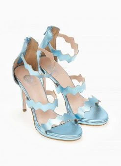 Πέδιλα με φιάπα και φερμουάρ Tfp - Γαλάζιο -Κατάστημα TheFashionProject pedila tfp me fermouar sto pisw meros 104272 9gkf