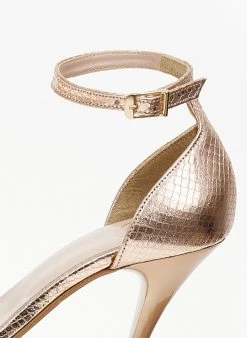 Πέδιλα με μπαρέτα και Pattern Tfp - Χαλκός -Κατάστημα TheFashionProject pedila tfp me kleisti fterna 105135 0r2m