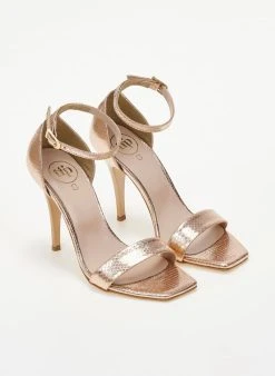 Πέδιλα με μπαρέτα και Pattern Tfp - Χαλκός -Κατάστημα TheFashionProject pedila tfp me kleisti fterna 105135 4po0