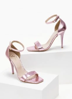 Πέδιλα με μπαρέτα και Pattern Tfp - Ροζ -Κατάστημα TheFashionProject pedila tfp me kleisti fterna 105259 6yv2