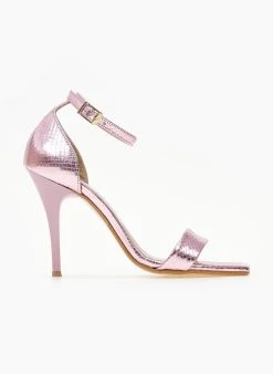 Πέδιλα με μπαρέτα και Pattern Tfp - Ροζ -Κατάστημα TheFashionProject pedila tfp me kleisti fterna 105259 gttb