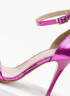 Πέδιλα με μπαρέτα και Pattern Tfp - Φούξια -Κατάστημα TheFashionProject pedila tfp me kleisti fterna 105312 s9cx