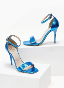 Πέδιλα με μπαρέτα και Pattern Tfp - Μπλε -Κατάστημα TheFashionProject pedila tfp me kleisti fterna 105313 ibzb