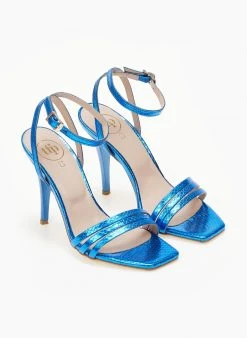 Πέδιλα με μπαρέτα και Pattern στα λουράκια Tfp - Μπλε -Κατάστημα TheFashionProject pedila tfp me patten fidi 105171 wt0b