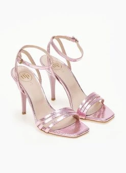 Πέδιλα με μπαρέτα και Pattern στα λουράκια Tfp - Ροζ -Κατάστημα TheFashionProject pedila tfp me patten fidi 105252 b5pk