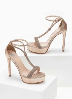 Πέδιλα με φιάπα και στρας Tfp - Χαλκός 11 Πέδιλα με φιάπα και στρας Tfp - Χαλκός -Κατάστημα TheFashionProject pedila tfp me stras lourakia kai mpareta 104274 o46b