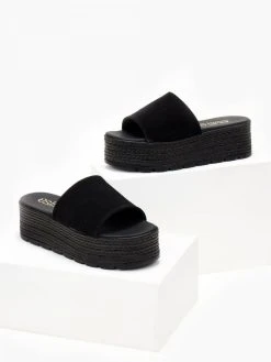 Flatforms καστόρινα με φάσα Estil - Μαύρο 11 Flatforms καστόρινα με φάσα Estil - Μαύρο -Κατάστημα TheFashionProject platformes estil kastorines me fardia fasa 105360 3rj0