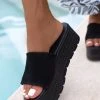 Flatforms καστόρινα με φάσα Estil - Μαύρο -Κατάστημα TheFashionProject platformes estil kastorines me fardia fasa 105360 4ywu