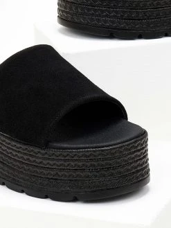 Flatforms καστόρινα με φάσα Estil - Μαύρο 13 Flatforms καστόρινα με φάσα Estil - Μαύρο -Κατάστημα TheFashionProject platformes estil kastorines me fardia fasa 105360 cyev