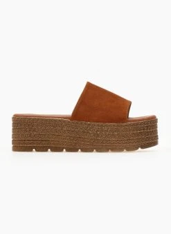Flatforms καστόρινα με φάσα Estil - Ταμπά -Κατάστημα TheFashionProject platformes estil kastorines me fardia fasa 105371 nfrm