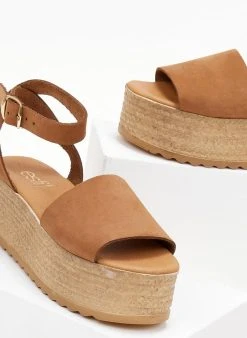 Flatforms Nubuck με μπαρέτα Estil - Πούρο -Κατάστημα TheFashionProject platformes nubuck estil me fardia fasa 104955 0hkz