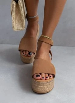 Flatforms Nubuck με μπαρέτα Estil - Πούρο