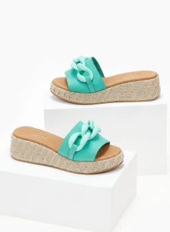 The Fashion Project Flatforms Nubuck με αλυσίδα - Βεραμάν -Κατάστημα TheFashionProject platformes nubuck estil me kokalini alusida 104190 6hzn