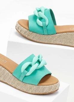 The Fashion Project Flatforms Nubuck με αλυσίδα - Βεραμάν -Κατάστημα TheFashionProject platformes nubuck estil me kokalini alusida 104190 d11w