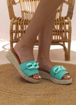 The Fashion Project Flatforms Nubuck με αλυσίδα - Βεραμάν -Κατάστημα TheFashionProject platformes nubuck estil me kokalini alusida 104190 uziv