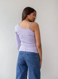 The Fashion Project Μπλούζα ριπ με ένα μανίκι - Λιλά -Κατάστημα TheFashionProject rip topaki me ena maniki 87423 czaw